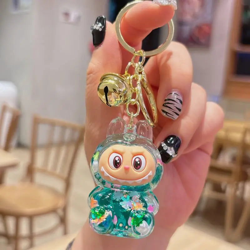 Cartoon Labubu Small Sheep Keychain Girls Backpack Pendant Car Key Chain Pendant Gift Cute Lamb Kawaii Bag Keyring wholesale