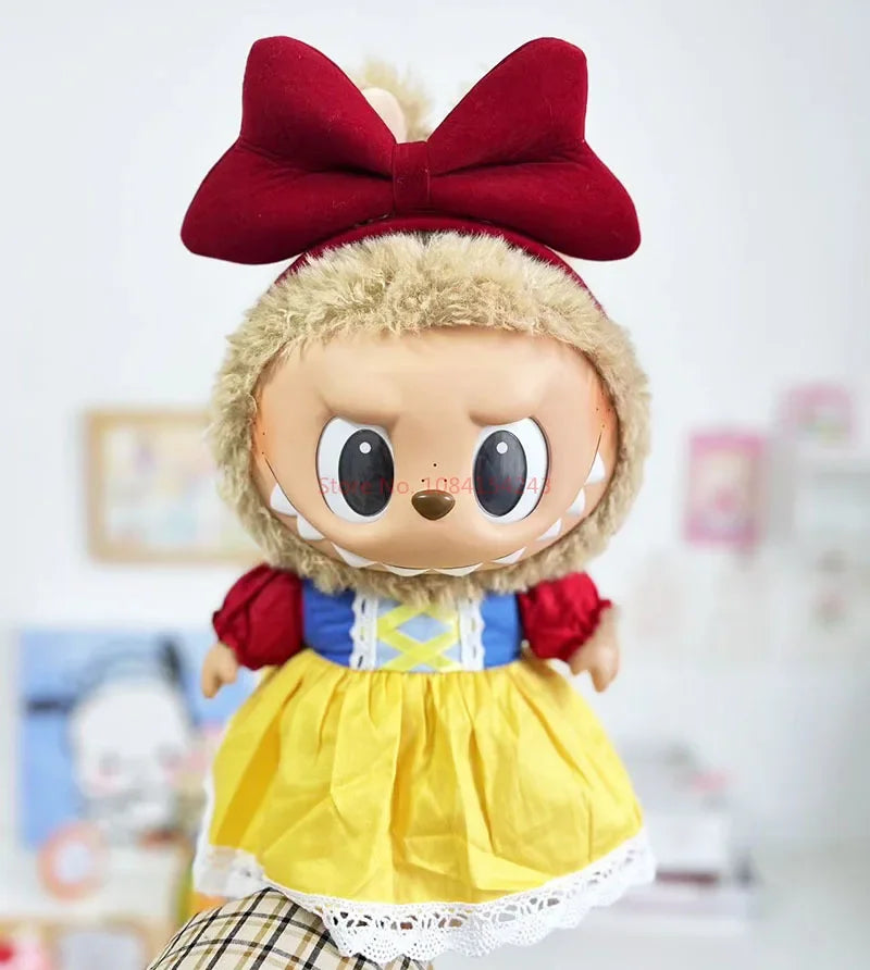 LABUBU FLIP WITH ME Vinyl Doll Clothes 40cm Labubu Skirt High end Customized Doll Academy Style Clothes Canvas Shoes