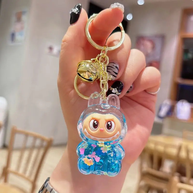 Cartoon Labubu Small Sheep Keychain Girls Backpack Pendant Car Key Chain Pendant Gift Cute Lamb Kawaii Bag Keyring wholesale