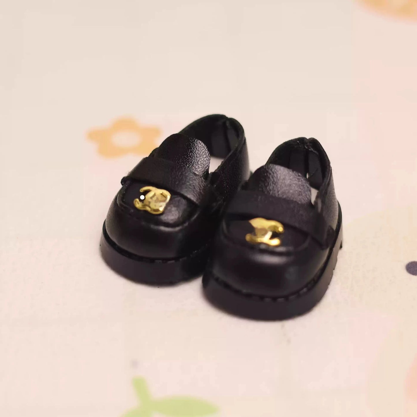 17cm Labubu Doll Shoes Original Design Personalized Customization Leather Shoes Doll Black White Shoes Creative Christmas Gift