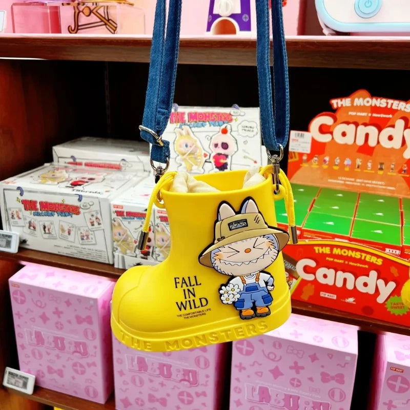 New The Monsters Labubu Spring Wild Home Series Rain Boot Style Crossbody Bag Kawaii Labubu Creative Bag As Birthday/Xmas Gifts