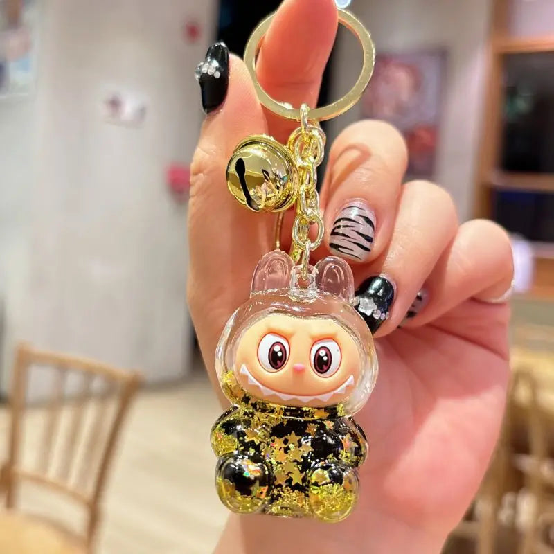 Cartoon Labubu Small Sheep Keychain Girls Backpack Pendant Car Key Chain Pendant Gift Cute Lamb Kawaii Bag Keyring wholesale