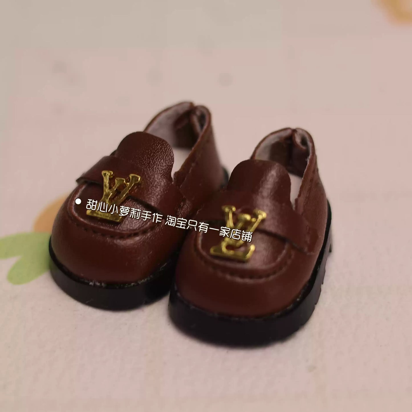 17cm Labubu Doll Shoes Original Design Personalized Customization Leather Shoes Doll Black White Shoes Creative Christmas Gift