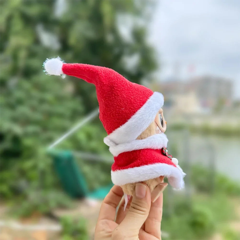 17cm Mini Plush Doll'S Clothes Outfit Accessories for Labubu Idol V1 V2 Christmas Cookie Man Sweater Hat Clothing New Year Gift