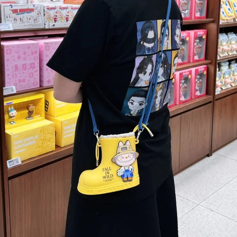 New The Monsters Labubu Spring Wild Home Series Rain Boot Style Crossbody Bag Kawaii Labubu Creative Bag As Birthday/Xmas Gifts