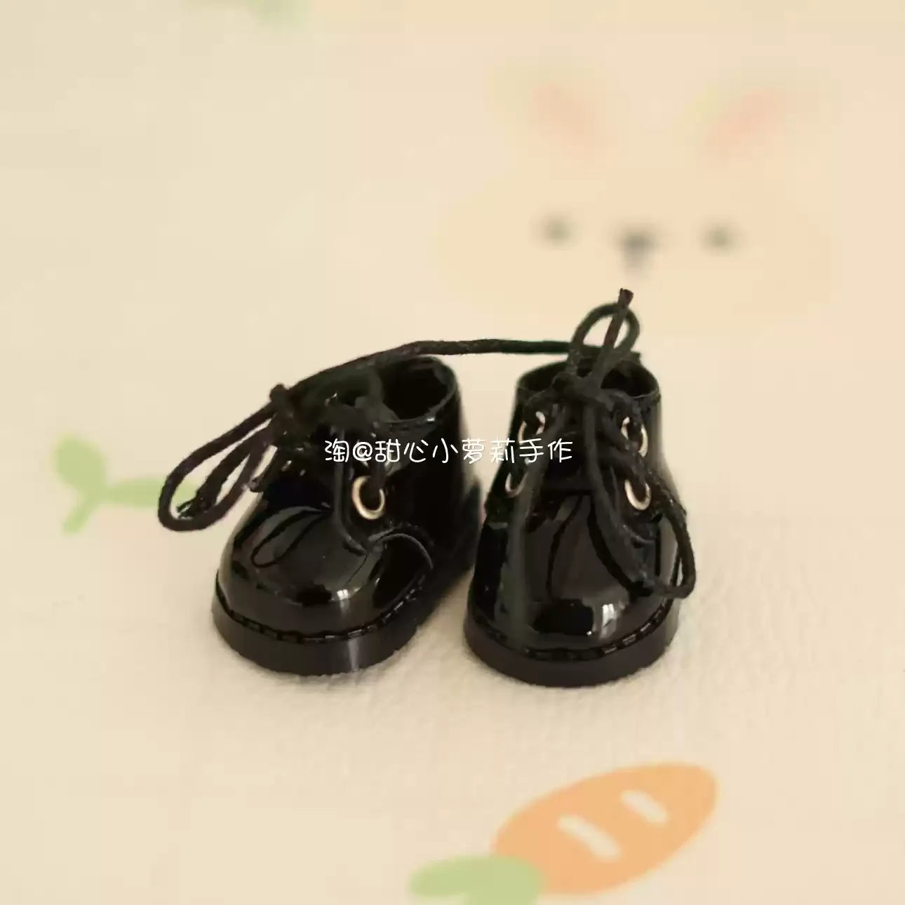 17cm Labubu Doll Shoes Original Design Personalized Customization Leather Shoes Doll Black White Shoes Creative Christmas Gift