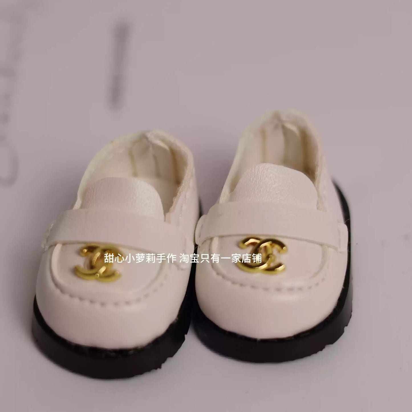 17cm Labubu Doll Shoes Original Design Personalized Customization Leather Shoes Doll Black White Shoes Creative Christmas Gift